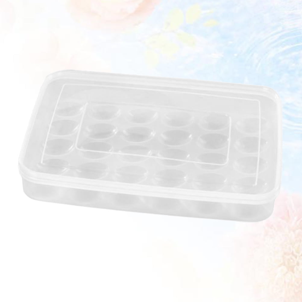 FONDOTIN 1Pcs Egg Box for Fridge Shockproof Storage Plastic 13.6 x 10.2 x 1.6in