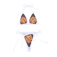 thumbnail image 1 of Traje baño sexy con cuello halter para mujer, traje baño sexy con tiras, tanga corte alto, 1 of 5