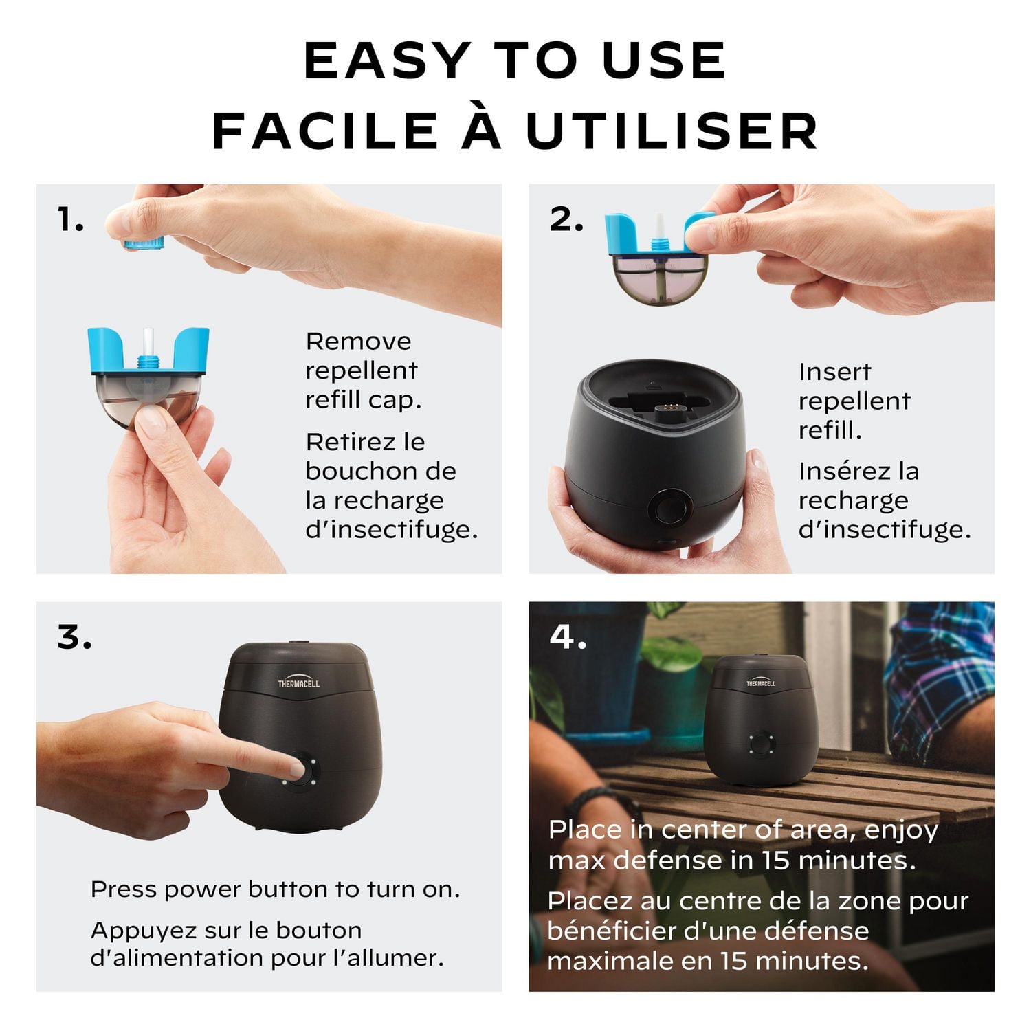 Dispositif anti-moustique Thermacell, recharges – 40 heures