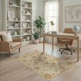 thumbnail image 2 of ODIKA 4'x6' Boho Distressed Trailing Vintage Vine Motif Botanical Orange Flowing Dynamic Washable Area Rug None Pet Friendly, Non-Shedding for Bedroom, Reading Nook, 2 of 7