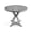 Gray, variant on Martha Stewart 36" Round Indoor-Outdoor Patio Table with Trestle Base in Brown Brushed Woodgrain Aluminum Finish