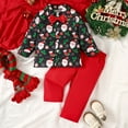 thumbnail image 2 of Little Boys Christmas Pajamas Sets for Toddler Cute Christmas Print 100% Cotton Tee and Pant 2-Piece Pj Set Long Sleeve Shirts Kid Clothing Black, 4-5 Years, 2 of 6
