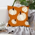 thumbnail image 6 of Yhmxh Fall Pillow Covers Maple Leaf Pumpkin Decorative Throw Pillow Cover 18 x 18 inches, Autumn Pumpkin Porch Patio Thanksgiving Pillowcase, Harvest Seasonal Sofa Couch Cushion Case Home Decor, 6 of 6