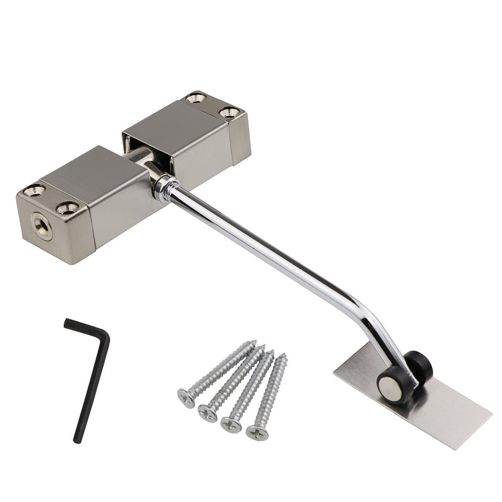 Adjustable Spring Door Closer Fire Rated For Garden Gates Gray Hinge Durable Hot 