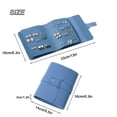 thumbnail image 4 of Portable Pu Leather Travel Jewelry Organizer Case,Earring Holder Organizer (Pink+Blue), 4 of 7