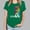 Green, variant on YHAJDS Women's Short Sleeve Tops 1985 Letter Print Round Neck Loose Casual Summer Tee