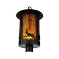 thumbnail image 4 of Meyda Tiffany 137621 12" W Fulton Deer Creek Post Mount - Amber Mica, 4 of 6