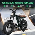 thumbnail image 6 of DS D77 Electric Bike for Adults, Gift Choice for Teens, 28 MPH Mountain Bicycle, 16x4 Fat Tire, 1000W Peak Power, 48V 15Ah 5-Speed, 6 of 9