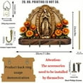 thumbnail image 4 of Wooden Key Rack Under $5! Yannianjz Our Lady of Guadalupe Key Rack, Wooden Wall Mounted Key Holder with Hooks, Religious Home Decor, Entryway Organizer, Gift for Catholic, 4 of 7