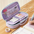 thumbnail image 5 of Lindo estuche para lápices, estuche para lápices, bolso multifunción portátil de capacidad media con compartimentos para niñas, niños y adolescentes, 5 of 5
