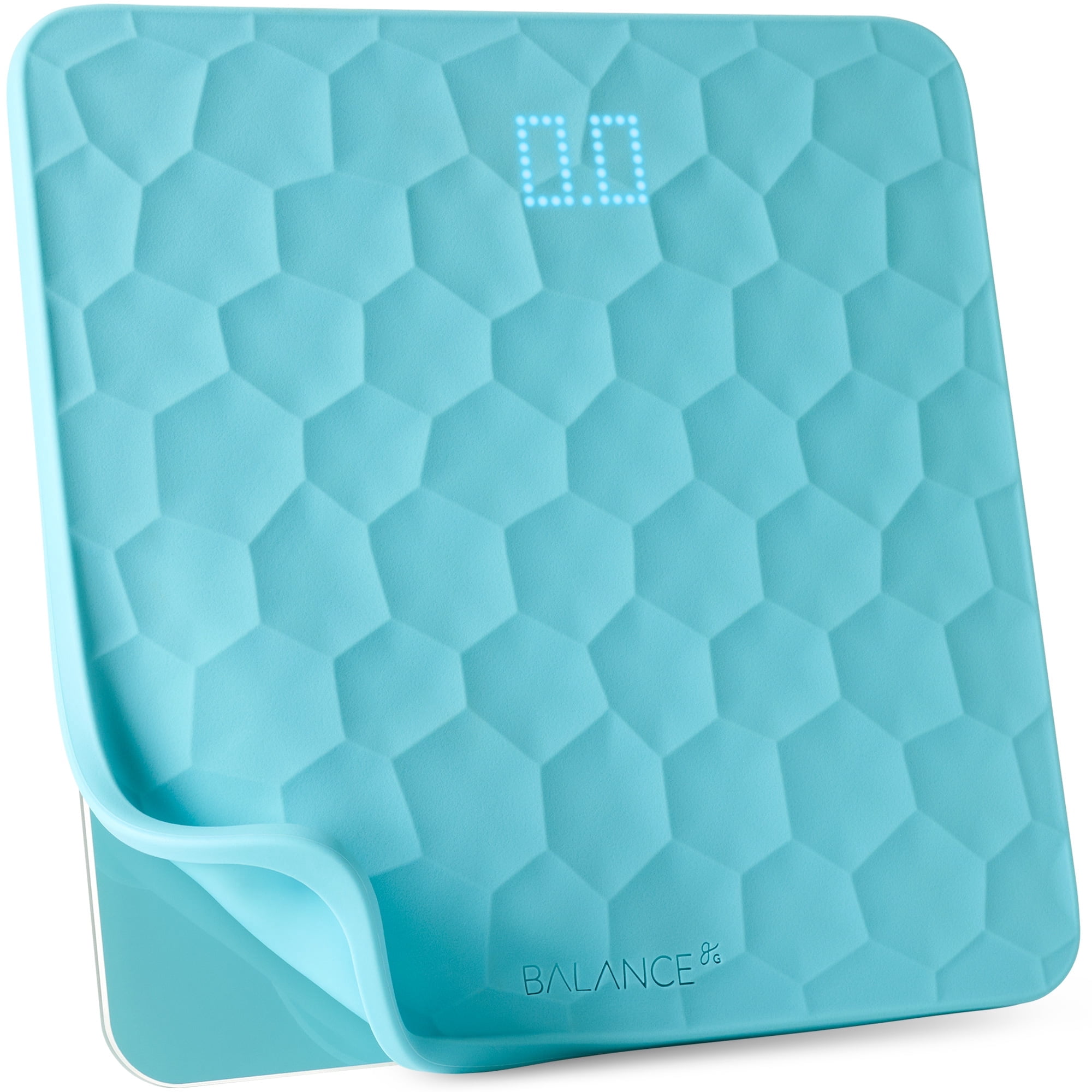 Greater Goods Silicone Bathroom Scale - Premium Bathroom Scale for Measuring Weight, Perfect for Nutrition and Fitness | Comes with Designer Silicone Cover | Designed in St. Louis (Aqua)