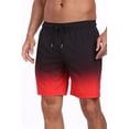 thumbnail image 5 of Mowujeit Mens Swim Trunks Quitck Dry Beach Shorts with Zipper Pockets and Compression Liner-Red Black L, 5 of 9