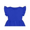 thumbnail image 4 of Girls Dress Classic Blue Casual Cotton Flying Sleeve Balloon 4 Years, 4 of 5