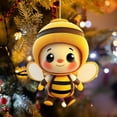 thumbnail image 5 of Bee Ornament D - Christmas Decorations Christmas Tree Decorations 6 Pieces 2D Acrylic Christmas Pendants Christmas Tree Decorations Decorations - 1* Bee Ornament, 5 of 5
