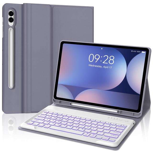 Funda de teclado SENGBIRCH para Samsung Galaxy Tab S10+ S9+ de 12,4 pulgadas