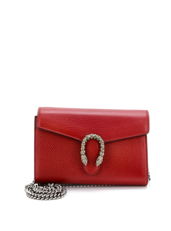 Pre-Owned Dionysus Chain Wallet Leather with Embellished Detail Small By Rebag