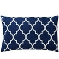 thumbnail image 4 of Mellanni 4-Piece Iconic Queen Bedsheet Set - Microfiber, 16" Deep Pocket, Cooling, Wrinkle, Fade, Stain Resistant, Quatrefoil Navy Blue, 4 of 7