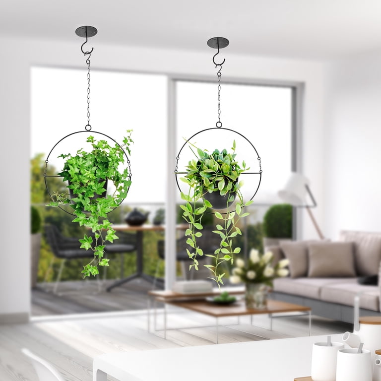 RIOGOO Metal Plant Hanger, Metal Wall and Ceiling Hanging Planters, Modern  Planter, Mid Century Flower Pot Plant Holder, Minimalist Planter for Indoor  ...