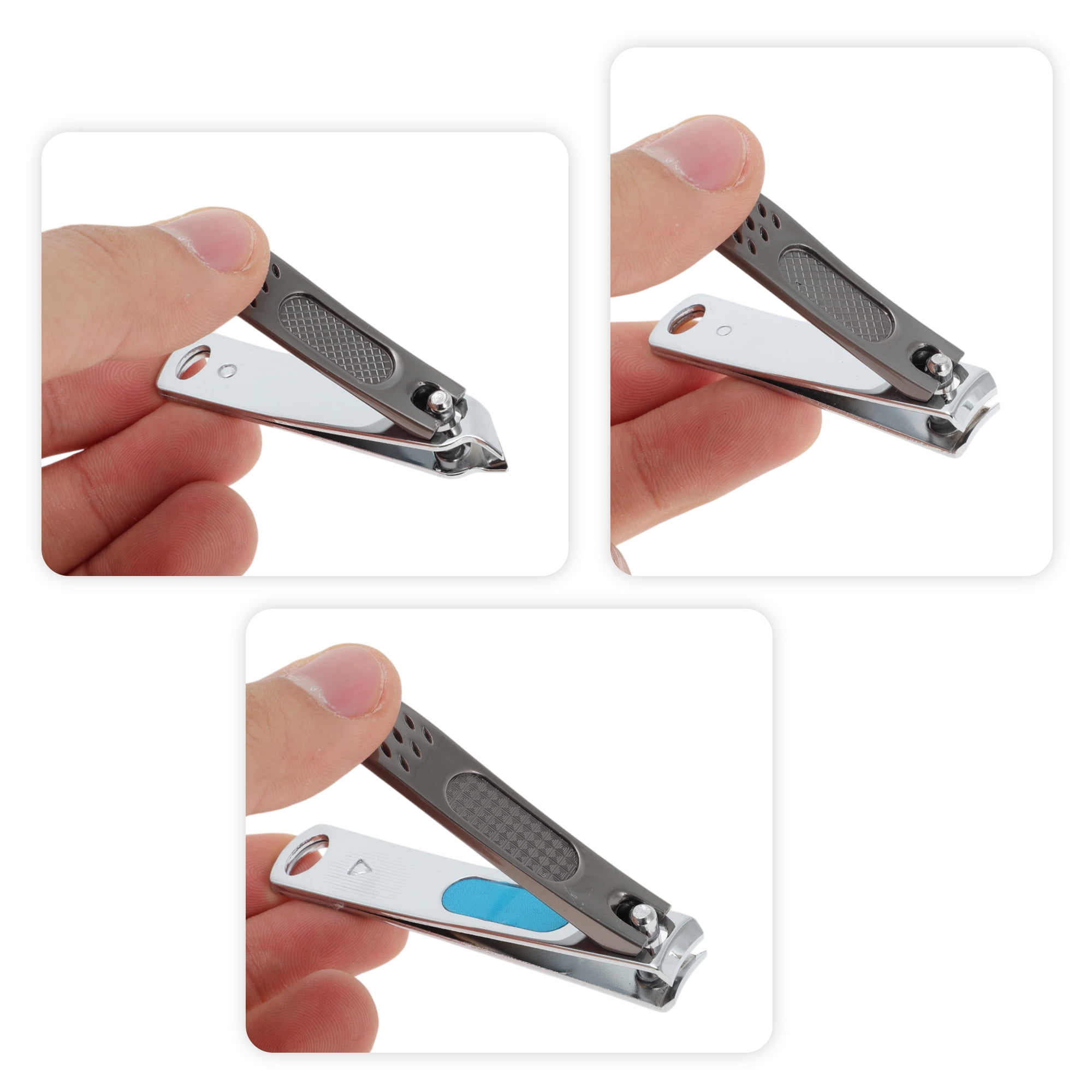 Unique Bargains 3pcs Nail Clippers Set with Ergonomic Design 3.15"