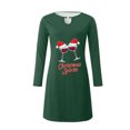 thumbnail image 3 of Lanhui Christmas Print For Women Casual Round-neck Long Sleeve Pullover Dress, 3 of 4