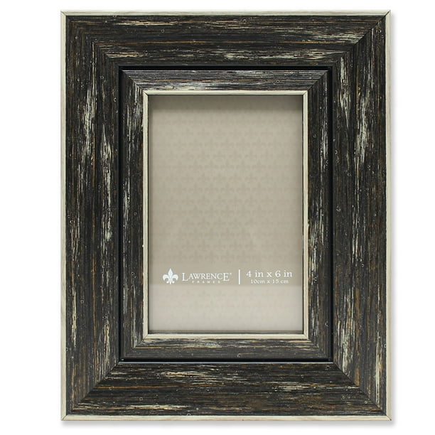 4x6 Weathered Black Decorative Picture Frame
