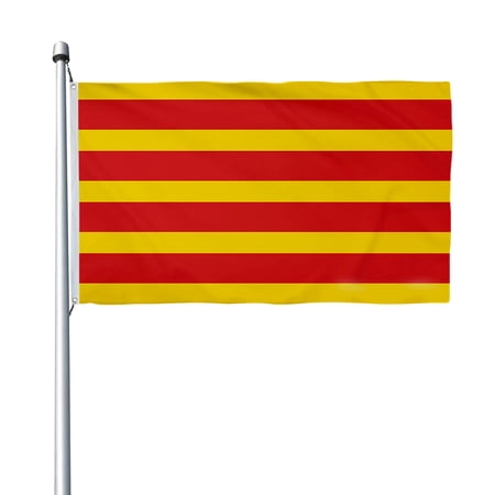 Aihccy Catalonia Flag with Brass Grommets Size - 3x5Ft