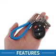 thumbnail image 4 of Unique Bargains Car Keychain Universal Key Chain with Ring for Key Fobs for Home for Women Leather Zinc Alloy Blue 2 Pcs, 4 of 6