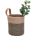 thumbnail image 3 of Wall Hanging Storage Baskets - Small Cotton Rope Woven Closet Storage Bins-Shelf Basket Organizer for Plants, Towels,Toys - 6.3" x 7" (Jute), 3 of 12