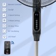 thumbnail image 4 of HOMCOM Standing Floor Fan with Remote Control Tall Pedestal Electric Fan, 4 of 10