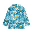thumbnail image 4 of Psesaysky Toddler Girls Sweatshirts Plumeria Floral Print Stand-up Collar Quarter Zip Pullover Long Sleeve Shirts Tops Girl Fall Winter Clothes 8-9 Years, 4 of 6