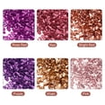thumbnail image 2 of Uxcell 6 Colors Crushed Glass Chips, 1-4mm Irregular Sequins Metallic Color Glass 28g Red Purple Color Series, 2 of 5
