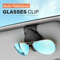 thumbnail image 3 of Juego de 2 clips para gafas de sol de coche Pu+hierro, soporte universal práctico para gafas de sol con adsorción magnética, color negro brillar Electrónica, 3 of 5