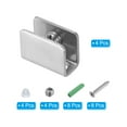 thumbnail image 3 of Uxcell Glass Shelf Brackets, Stainless Steel Clamps Clip Holder with Screws for 5/16"-3/8"Glass Shelves, Square 4Packs, 3 of 5