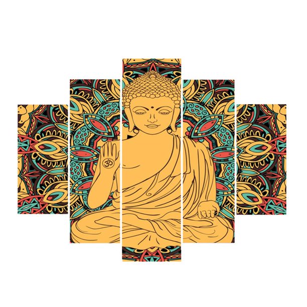 Arte De Pared Sin Marco Zulema Buda Budista Pintura Tamaño 20cmx30cm 20x40cm 20x50cm