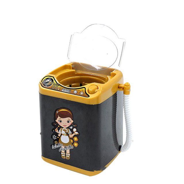 1 Pce Jouet de Machine à Laver Simulée Mini Appareils Électroménagers Jouet Mini Machine à Laver Électrique pour Enfants Fille Jouant Sans Batterie Noir