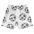 thumbnail image 2 of ALAZA Boys Swim Trunks Soccer Balls Football Pattern Beach Board Shorts Drawstring Swimsuit 4T, 2 of 6