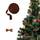 thumbnail image 1 of Cinta De Terciopelo Cinta decorativa navideña de terciopelo, 10 m, flocada, para envolver regalos, decoración de árbol, 10 unidades, color café Rkxzt, 1 of 8