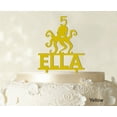thumbnail image 1 of Birthday Custom Name Cake Topper With Octopus Figure Yellow Cake Topper Cake Decorations Color Option Available 6-7 Inches Wide, 1 of 1