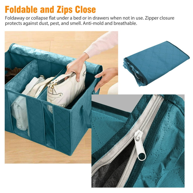 4 Clear Zipper Anti Dust Clothes Storage Bag Quilt Blanket