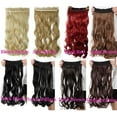 thumbnail image 2 of LELINTA 24-29 Inches Wavy 3/4 Full Head Clip in Hair Extensions One Piece Hair Wigs Up to 20 colors, 2 of 4