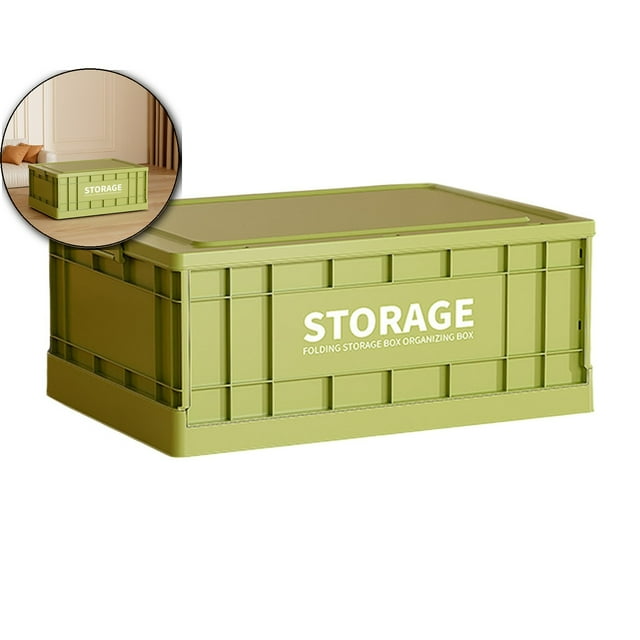 Dvruxg Bacs de Rangement avec Couvercles, Bacs de Rangement Empilables et Pliables pour Garage, Camping, Plein Air et Organisation avec Roues et Bacs