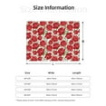 thumbnail image 3 of KLL Rose Flowers Print Fleece Throw Blanket, Horizontal Fleece Bedding Cute Soft Blankets Comfy Fleece Flannel Plush Home Decor for Couch & Bed -60"x50", 3 of 9