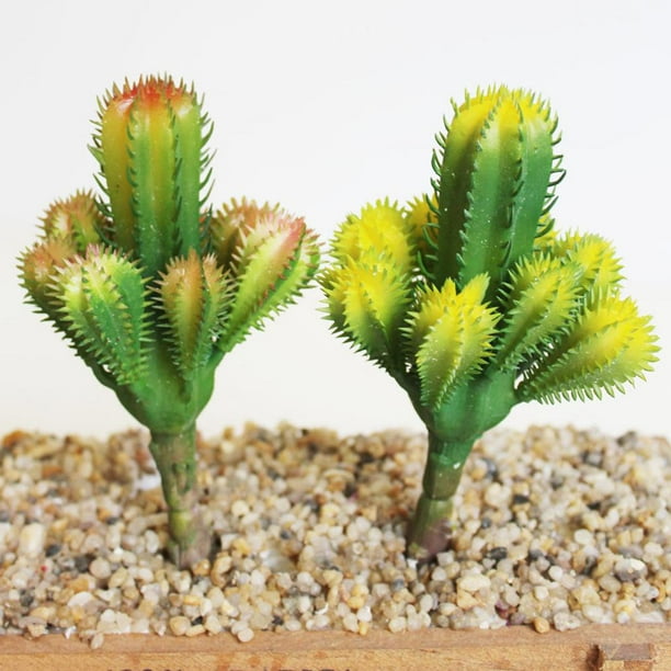 Plantas de cactus de imitación plástico artificial flor decoración para hogar manualidades de bricolaje 14 1 pieza 14.5 x 7cm Colco Cactus Artificial Suculento