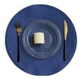thumbnail image 1 of Mosiee Round Braided Placemats Woven Table Mats For Christmas Dining Washable, 1 of 9