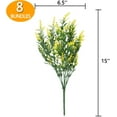 thumbnail image 2 of Viworld 12 Bundles Artificial Lavender Flowers Outdoor Fake Flowers for Decoration UV Resistant No Fade Faux Plastic Plants Garden Porch Window Box Décor (yellow), 2 of 7