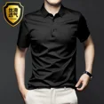 thumbnail image 3 of Camisa polo para hombre de alta calidad, talla grande, manga corta, polos de negocios transpirables, camiseta informal para hombre, verano, seda de hielo, algodón, 3 of 5