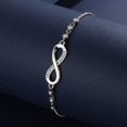 thumbnail image 3 of Pulsera de Plata de Ley 925 para Mujer, Pulsera Corazón Infinito con Circonita Cúbica Pulsera Ajustable para Regalo de Cumpleaños, Regalo del Día de la Madre Joyería de Plata, 3 of 5