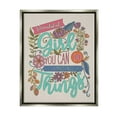 thumbnail image 3 of Stupell Industries Girl Power Fun Motivational Intricate Floral Pattern Graphic Art Luster Gray Floating Framed Canvas Print Wall Art, Design by Valentina Harper, 3 of 5