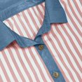 thumbnail image 5 of Conairie Oversized Button Down Shirts for Womens Long Sleeve Casual Collar Regular Fit Striped Shirt Lightweight Office Work Tee with Pocket Pink S, 5 of 7