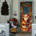 thumbnail image 5 of YWIYIUD Christmas Door Cover Reindeer Santa Banner Photo Background Santa Door Hanging Banner Winter Holiday Christmas NewYear Home Party Decoration Supplies 6.7x3 FT, 5 of 5